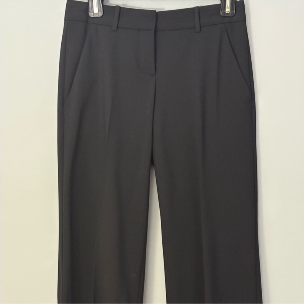 Theory Black Wool Flare Dress Pants Tailored Career Trousers Size 0 Made in USA - Picture 3 of 12